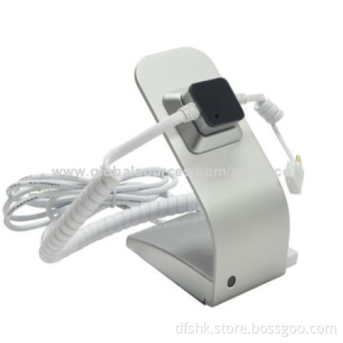 silver mobile phone security holder one cable with charging function